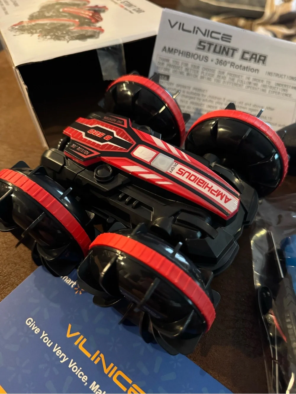 Red Amphibious Stunt Car for Kids